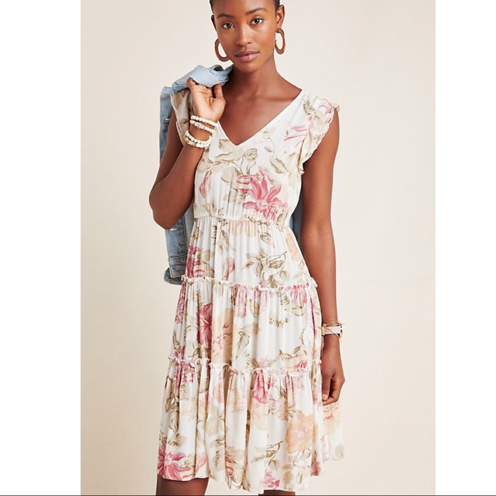 Frye x Anthropologie Luna Tiered Dress